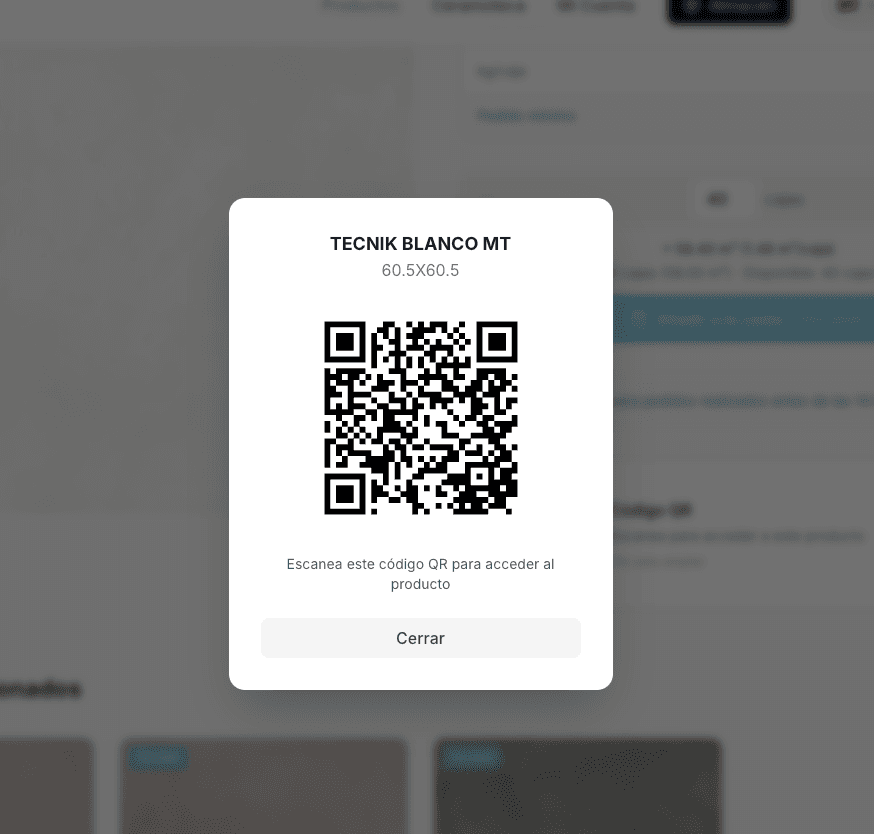 Código QR de la referencia TECNIK BLANCO MT para acceder a la ficha del producto